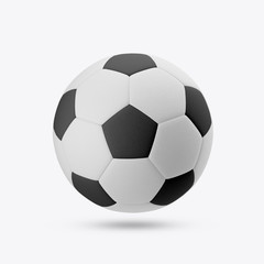 Soccer ball mockup on white background