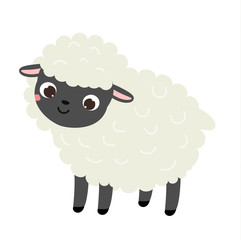 Cartoon sheep. Cute farm animal character. vector clip art