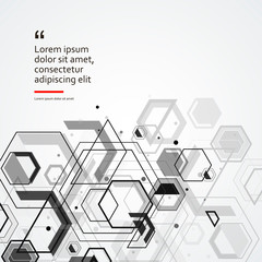 Vector design print template. Flat abstract design. Abstract geometric pattern. Trendy design element. Graphic hexagons element