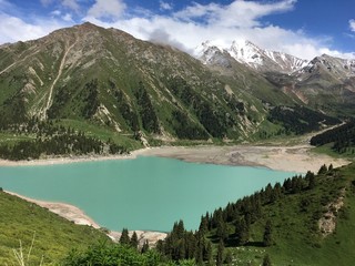 Blue lake near Almaty, Kazakhstan