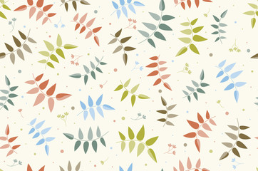 Blossom Branches. Seamless Pattern. Twigs.