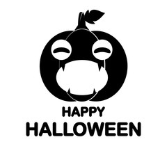 Halloween vector illustration suitable for cards banners and symbols, With Pumpkin cartoon character symbol.