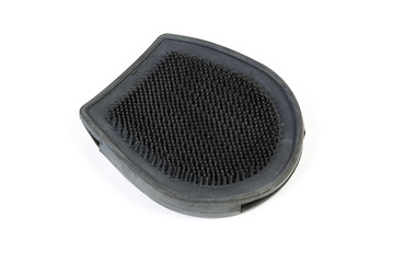 Rubber brush in the form of mitten for combing pets