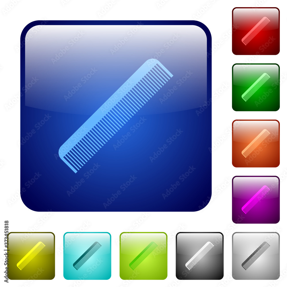 Poster simple comb color square buttons