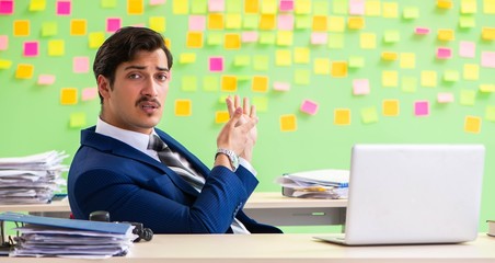 Businessman with many conflicting priorities