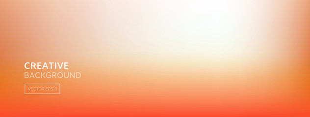 Bright gradient abstract white orange banner background
