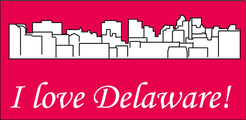 Dover, Delaware (city silhouette)