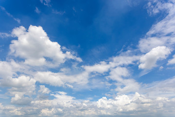 Naklejka na ściany i meble Stratocumulus clouds in the blue sky , Sunny background