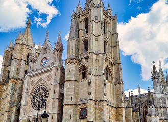 Fototapeta premium Catedral de estilo gotico de Leon