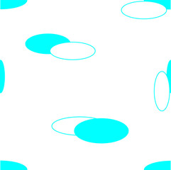seamless geometric pattern with ovals on a white background