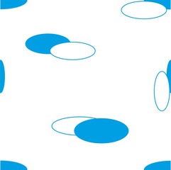 seamless geometric pattern with ovals on a white background