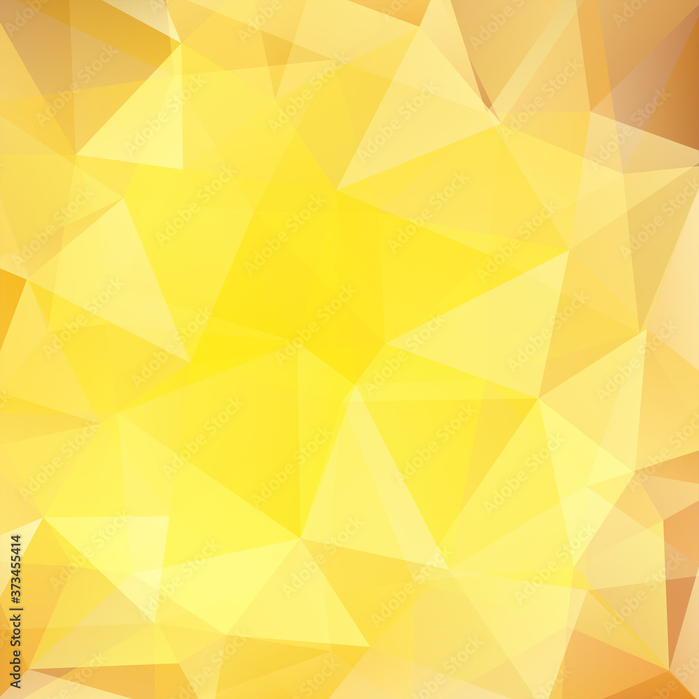 Poster geometric pattern, polygon triangles vector background in yellow tones. illustration pattern