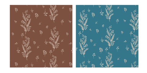 autumn, autumnal collection, vector set of abstract backgrounds, seamless