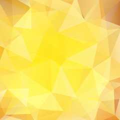 Fototapeta na wymiar Geometric pattern, polygon triangles vector background in yellow tones. Illustration pattern