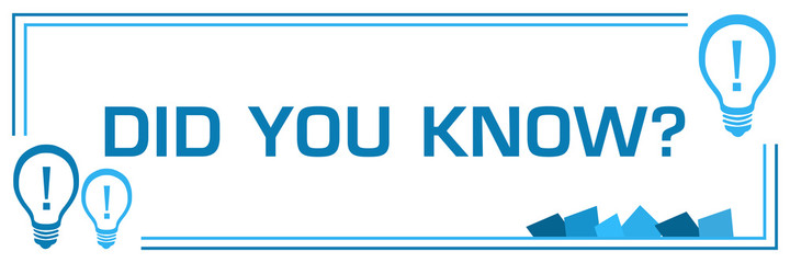 Did You Know Blue Borders Bulbs Corner Horizontal 