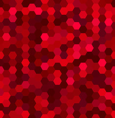 Vector background with red hexagons. Can be used for printing onto fabric and paper or decoration.