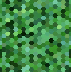 Fototapeta na wymiar Vector background with green hexagons. Can be used for printing onto fabric and paper or decoration.