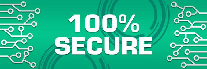 Secure Hundred Percent Turquoise Circuit Elements Left Right Technology Circles 