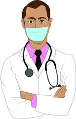 Fototapeta premium doctor with stethoscope