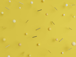 Abstract pastel geometric background. 3D rendering