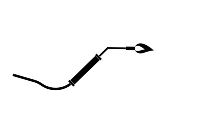 Device for gas welding works. The illustration on a white background.