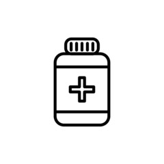 Medicine jar icon design template