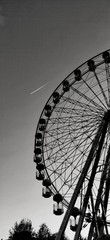 wheel, ferris, ferris wheel, fun, sky, park, amusement, attraction, fair, ride, carnival, entertainment, blue, big, big wheel, paris, vienna, fairground, prater, circle, view, carousel, austria, high,