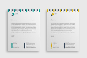 Abstract Corporate Business Style Letterhead Design Vector Template For Your Project. Simple And Clean Print Ready Design, Elegant Flat Design Vector Illustration.