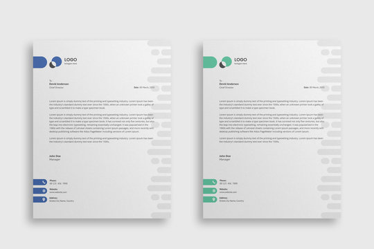 Abstract Corporate Business Style Letterhead Design Vector Template For Your Project. Simple And Clean Print Ready Design, Elegant Flat Design Vector Illustration.