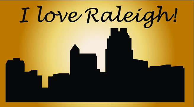 Raleigh, North Carolina (city silhouette)