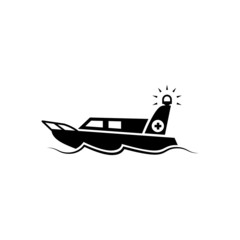 Rescue transportation icon design template