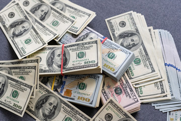 a pack of lies the US currency on background of dollars