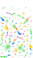 Streamers and confetti. Colorful streamers tinsel 