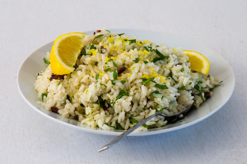 Rice, Olive Parsley Salad with Lemon