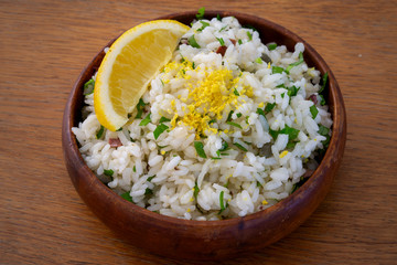Rice, Olive Parsley Salad with Lemon