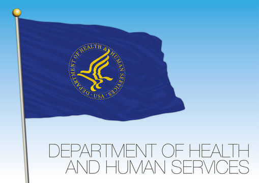Flag of the United States Department of Health and Human Services, United States, vector illustration