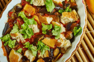 Italian aubergine traybake