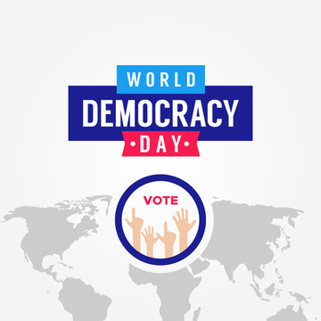 World Democracy Day Vector Design Illustration For Celebrate Moment