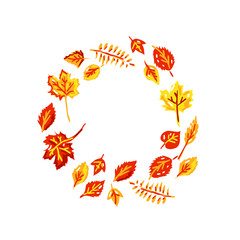 Seamless pattern. Vector illustration. Autumn leaves.