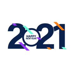 Happy new year 2021 design template. Design for calendar, greeting cards or print. vector