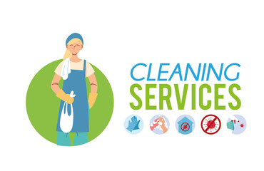 white woman in cleaning service