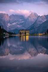 lake and mountains