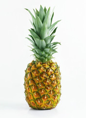 Fototapeta premium Fresh pineapple on a white background.