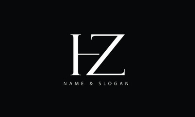HZ, ZH, H, Z abstract letters logo monogram - obrazy, fototapety, plakaty