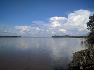 clouds over the river