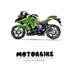 Smart Motorbike. Hand drawn. Vector illustration