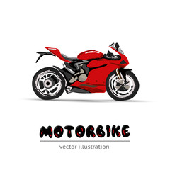 Smart Motorbike. Hand drawn. Vector illustration