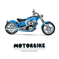 Obraz premium Smart Motorbike. Hand drawn. Vector illustration