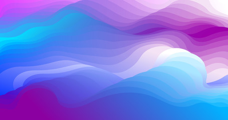 Gradient fluid vector abstract shape, 3D color abstract background in modern trendy style, dynamic design element in motion.