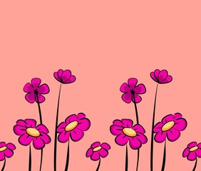 floral flowers background with flowers pink background 